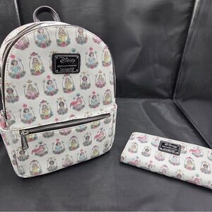 Loungefly Princess Frame Backpack with matching Wallet